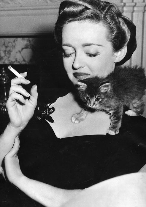 Bette Davis smoking
