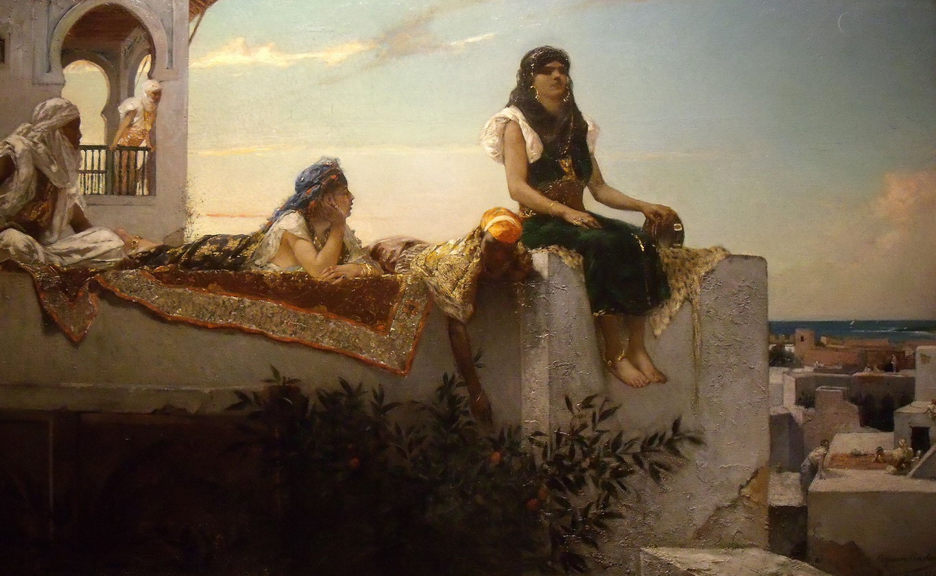 Jean-Joseph Benjamin-Constant, “Le Soir sur les Terrasses”, Maroc