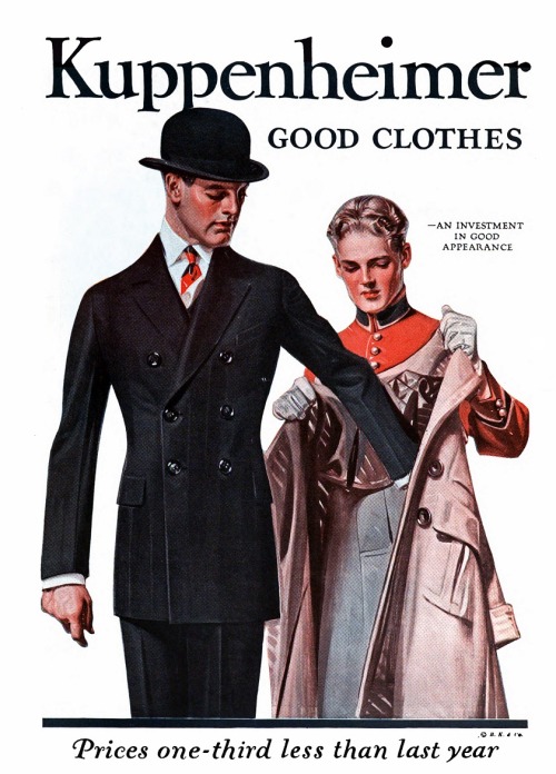 Leyendecker illustration for a Kuppenheimer clothes ad, circa 1910 ...