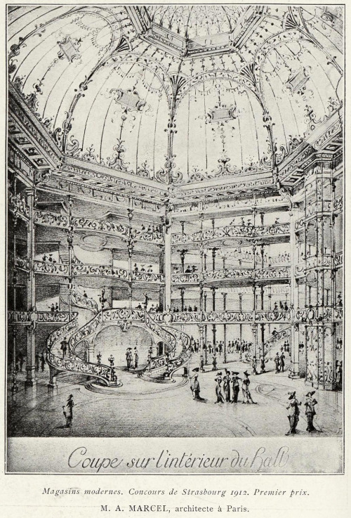 Interior plan for a department store, Strasbourg, France, 1912