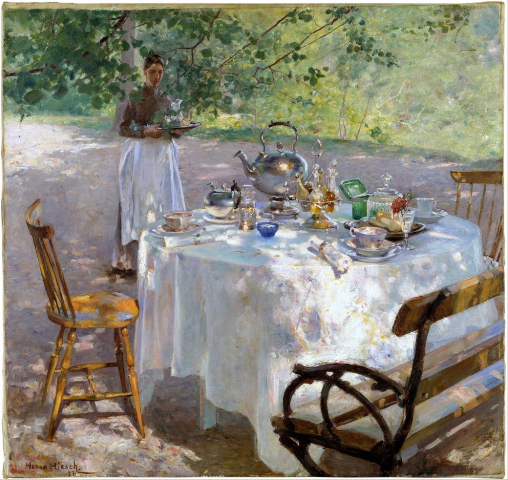 “Breakfast Time”, by Swedish painter Hanna Hirsch-Pauli , 1887
