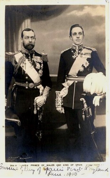 Prince George (later King George V) and the King of Spain, 1905